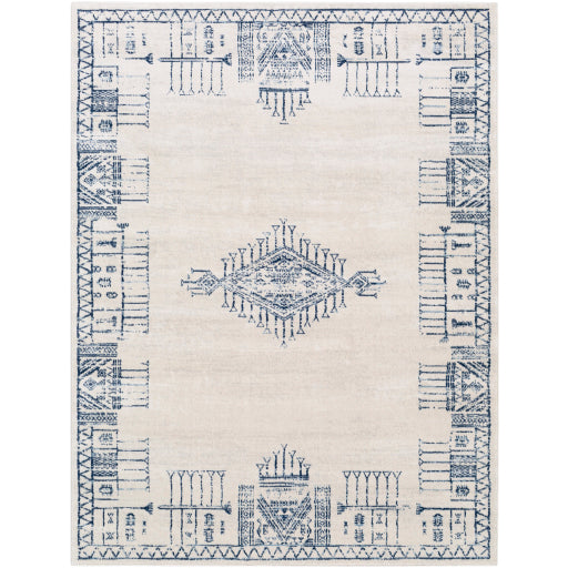 Roma Rom-2345 Dark Blue Rug in Various Sizes Hot on Sale