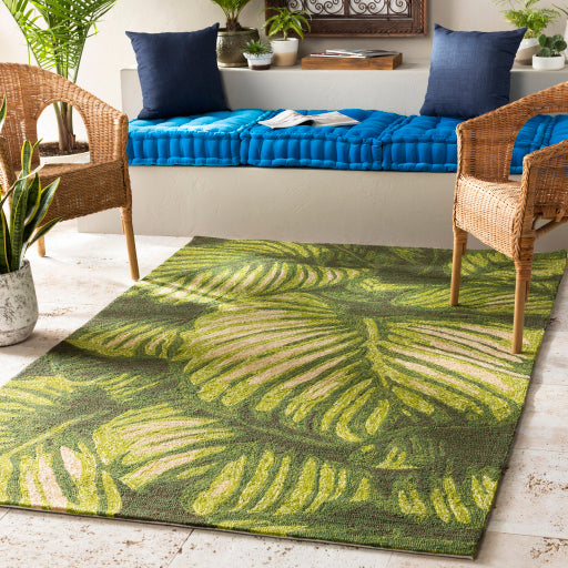 Rain Rai-1264 Indoor Outdoor Lime Rug in Various Sizes Hot on Sale