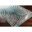 Portera Indoor Outdoor Polyolefin Teal Rug in Various Sizes on Sale