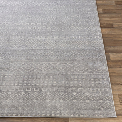 Roma Rom-2340 Medium Gray Rug in Various Sizes For Sale