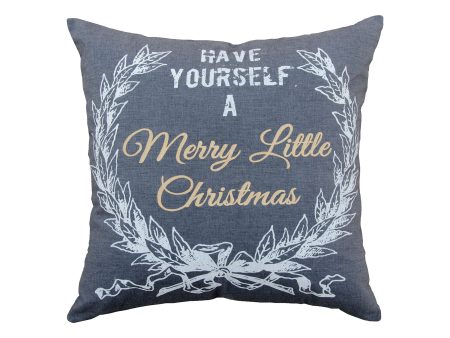 Seasonal Merry Lil Christmas Fabric Gray Decorative Accessory Online