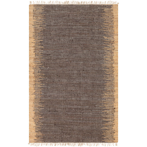 Ponderosa Leather Dark Brown Rug in Various Sizes Fashion