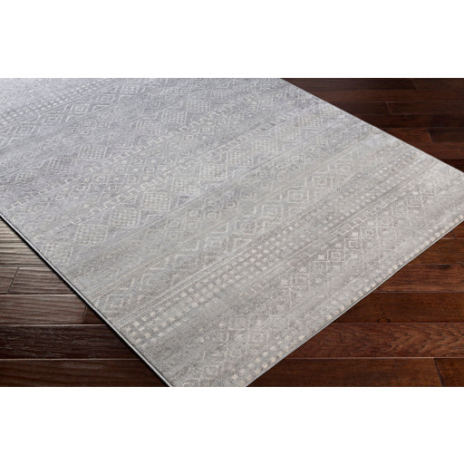 Roma Rom-2340 Medium Gray Rug in Various Sizes For Sale