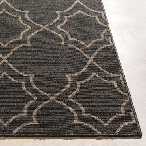 Alfresco Indoor Outdoor Olefin Black Rug in Various Sizes Online now