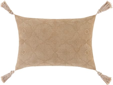 Accra Cotton Khaki Pillow Cover 1 1 H x 1 8 W Sale