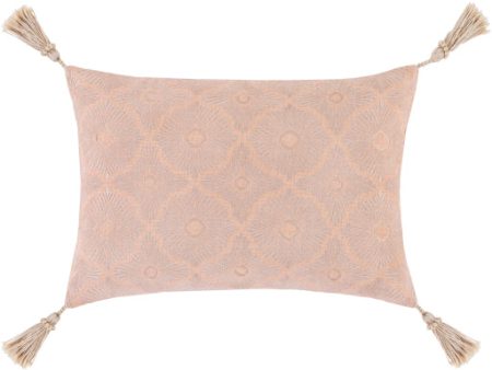 Accra Cotton Peach Pillow Cover 1 1 H x 1 8 W For Sale