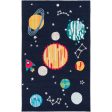 Peek-a-boo Poly Acrylic Navy Rug in Various Sizes Discount