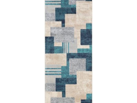 City Cit-2343 Aqua Rug in Various Sizes Discount