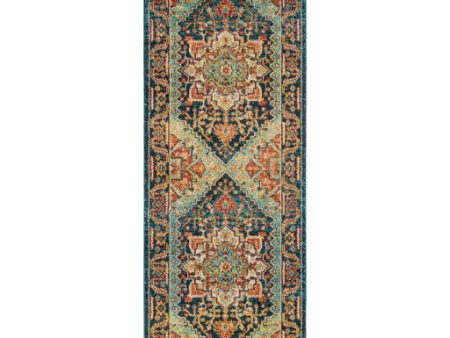 Masala Market Teal Rug in Various Sizes Discount