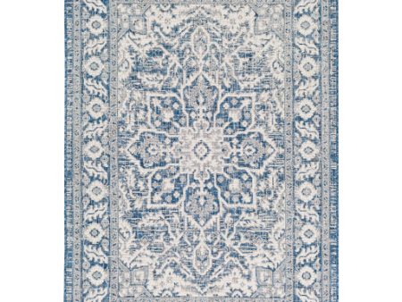 Eagean Indoor Outdoor Navy Rug in Various Sizes For Sale