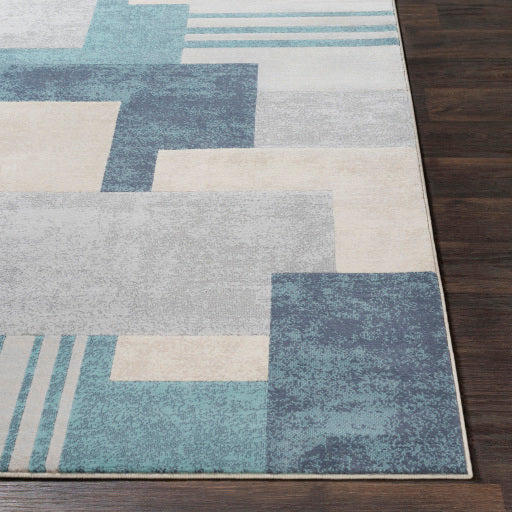 City Cit-2343 Aqua Rug in Various Sizes Discount