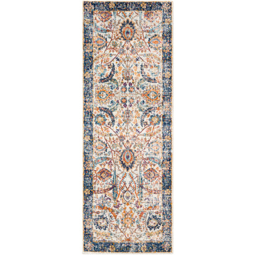 Harput Dark Blue Rug in Various Sizes For Discount