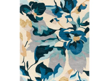 Rivera Teal Rug in Various Sizes For Sale