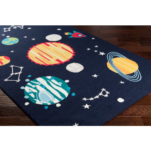 Peek-a-boo Poly Acrylic Navy Rug in Various Sizes Discount