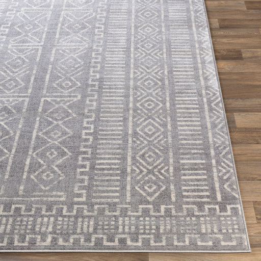 Roma Rom-2327 Medium Gray Rug in Various Sizes Cheap