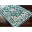 Rafetus Ets-2345 Teal Rug in Various Sizes Online Sale