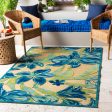 Portera Indoor Outdoor Teal Rug in Various Sizes Cheap