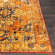 Monte Carlo Bright Orange Rug in Various Sizes For Cheap