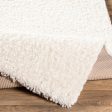 Deluxe Shag White Rug in Various Sizes Hot on Sale