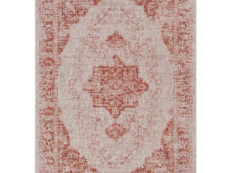 Eagean Indoor Outdoor Dark Red Rug in Various Sizes Hot on Sale