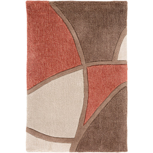 Cosmopolitan Rust Rug in Various Sizes For Sale