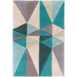 Cosmopolitan Teal Rug in Various Sizes For Sale