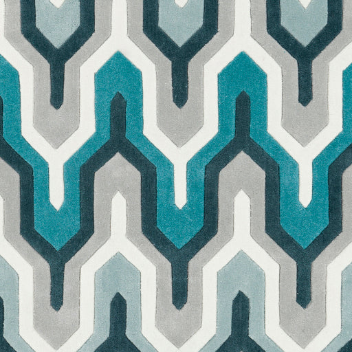 Cosmopolitan Cos-9175 Teal Rug in Various Sizes on Sale