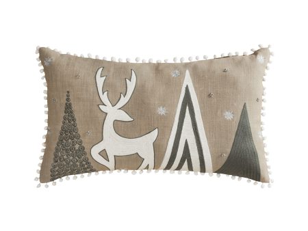 Seasonal Winterscape Cotton Gray Decorative Accessory Online