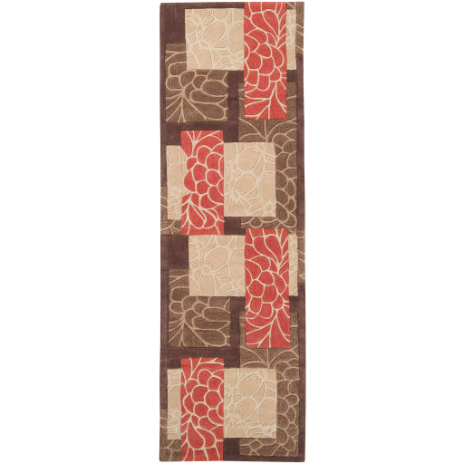 Cosmopolitan Burnt Orange Rug in Various Sizes Sale