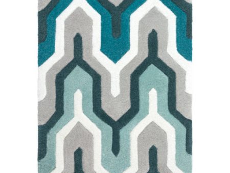 Cosmopolitan Cos-9175 Teal Rug in Various Sizes on Sale