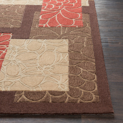 Cosmopolitan Burnt Orange Rug in Various Sizes Sale