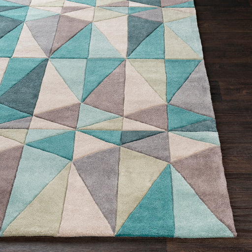 Cosmopolitan Teal Rug in Various Sizes For Sale