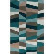 Cosmopolitan Cos-9187 Teal Rug in Various Sizes For Discount