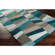 Cosmopolitan Cos-9187 Teal Rug in Various Sizes For Discount